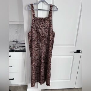 Cheetah Print Overalls Women’s XL Relaxed Fit Trendy Festival Statement Outfit